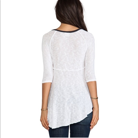 Free People Weekends Layering Tee in Snow Combo - Picture 2 of 5